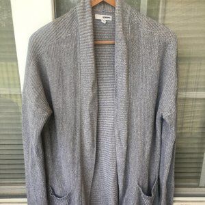 Sonoma Grey Ribbed Cardigan W/ POCKETS
